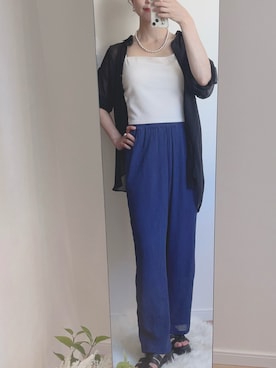 「ハニーズ」｜「アイテム（その他）」を使った、こまさん（レディース・157cm）の夏コーディネート