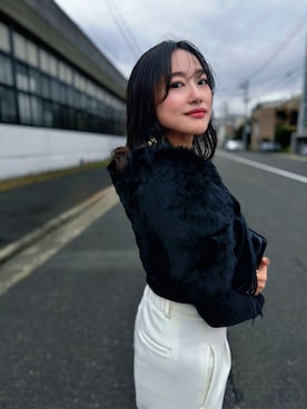 「アイテム（ストール/ショール）」を使った、yuuriさん（レディース・154cm）の秋コーディネート