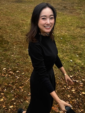 「アイテム（バンダナ/スカーフ）」を使った、yuuriさん（レディース・154cm）の秋コーディネート