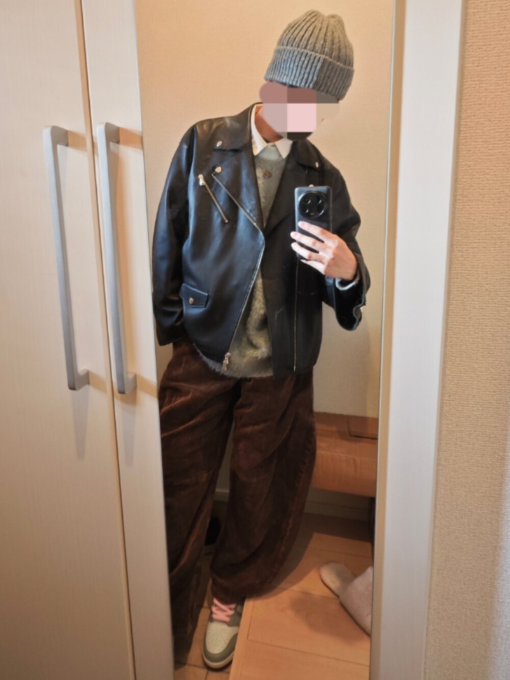 UNISEX》Lamb leather Prime-Over Double Rider Jacket/ラムレザー