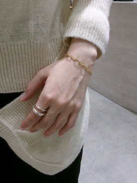 「アイテム（リング）」を使った、ayana takizawaさん（レディース・162cm）の秋コーディネート