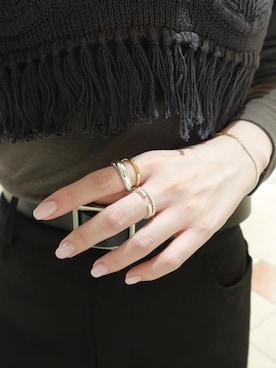 「TEN.（テン）のアイテム（リング）」を使った、ayana takizawaさん（レディース・162cm）の春コーディネート