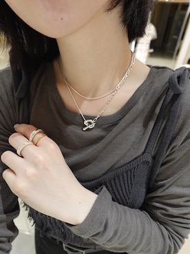 「TEN.（テン）のアイテム（リング）」を使った、ayana takizawaさん（レディース・162cm）の春コーディネート