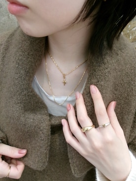 「アイテム（チャーム）」を使った、ayana takizawaさん（レディース・162cm）の冬コーディネート