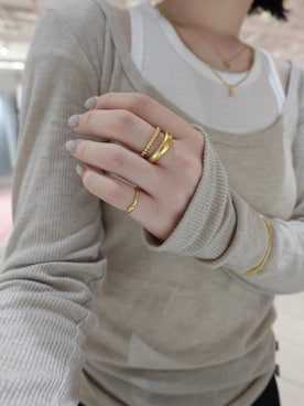 「ゴールド」｜ayana takizawaさん（レディース・162cm）の春コーディネート