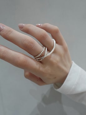 「TEN.（テン）のSILVER925 デュオリング（リング、シルバー系）」を使った、ayana takizawaさん（レディース・162cm）の春コーディネート