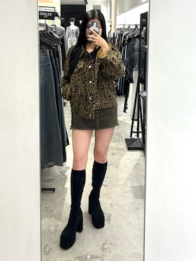 「EMODA（エモダ）のバルキープランプフィットブーツ（ブーツ）」を使った、藤吉希羅々さん（レディース・160cm）の秋コーディネート