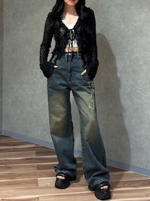 リボングラフィックルーズジーンズ｜エモダ（EMODA）公式通販