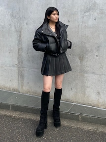 シャギーコンパクトロングスリーブツインセット｜エモダ（EMODA