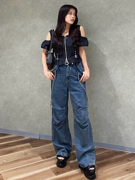 藤吉希羅々さん(レディース・160cm)の夏コーディネート