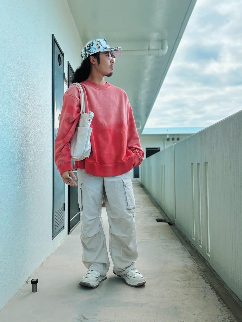 UNISEX》Sandblasting Sweat Prime-Over Crew Neck Pullover/サンド 