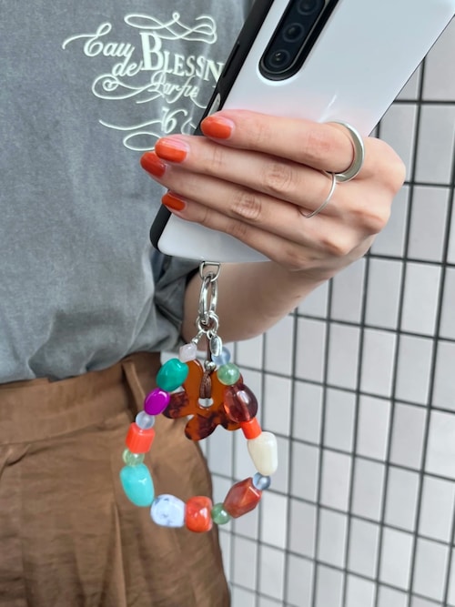 フラワーモチーフカラフルキーチェーン（キーホルダー）｜SMELLY