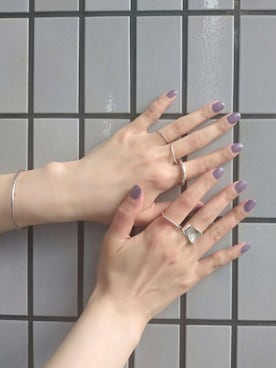 「SMELLY（スメリー）のSMELLY so’　narrow line bangle（バングル/リストバンド）」を使った、andoさん（レディース・162cm）の夏コーディネート