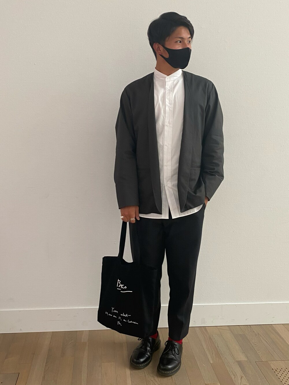 Dr. Martens ブラック ローファー トートバッグ付き Dr. Martens ブラック ローファー トートバッグ付き ドクターマーチン