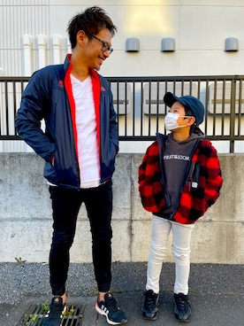 「アイテム（キャップ）」を使った、YOSHIさん（メンズ・168cm・40代）の秋コーディネート