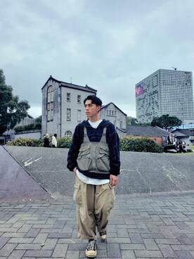 「xVessel（ヴェセル）のアイテム」を使った、Ting Yu LIuさん（メンズ・176cm）の冬コーディネート