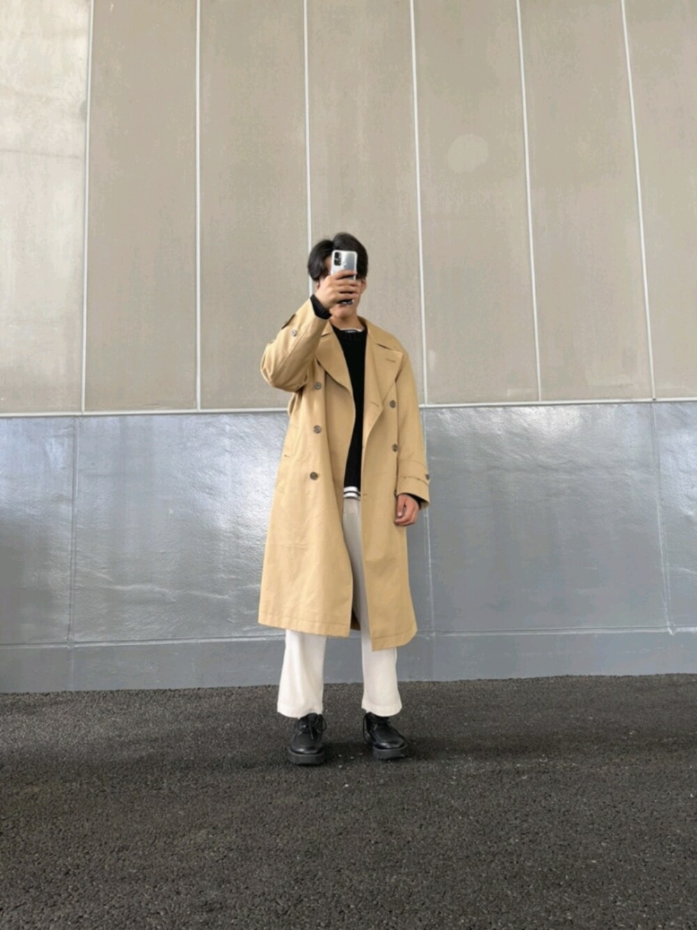 「秋服、オトナカジュアル、秋トレンド2021、低身長」｜「WYM LIDNMのアイテム（ドレスシューズ、ブラック系）」を使った、harashun06さん（メンズ・170cm）の秋コーディネートの1枚目の写真