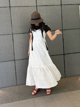 「アイテム（その他シューズ、レッド系）」を使った、さきみゆさん（レディース・160cm）の春コーディネート