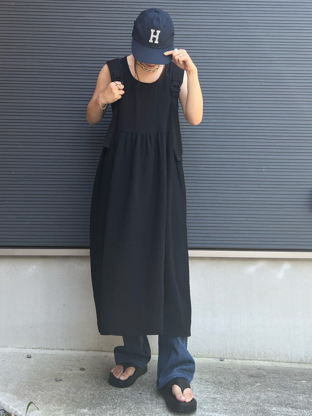 キャナルジーンarc(アーク) パイル刺繍フレアパンツ　Kayoさん CANAL JEAN（キャナルジーン）の「arc(アーク) ハイウエスト