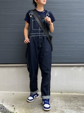 「CANAL JEAN（キャナルジーン）のアイテム（サロペット/オーバーオール）」を使った、n..kさん（レディース・162cm）の夏コーディネート