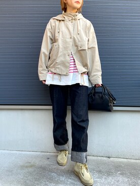 「CANAL JEAN（キャナルジーン）のアイテム（ブルゾン）」を使った、n..kさん（レディース・162cm）の春コーディネート