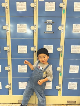 「ZARA KIDSのアイテム（オールインワン・サロペット）」を使った、souwaさん（キッズ・110cm）の春コーディネート