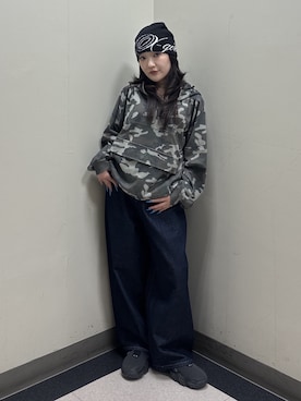 「Lee（リー）のアイテム（パンツ）」を使った、優羽さん（レディース・154cm）の夏コーディネート