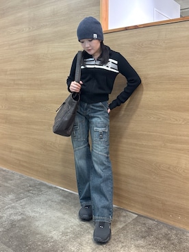 「X-girl（エックスガール）のアイテム」を使った、優羽さん（レディース・154cm）の秋コーディネート