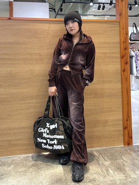 X-girl セットアップ　ベロア　ベロアセットアップ X-girl ベロアセットアップ - メルカリ