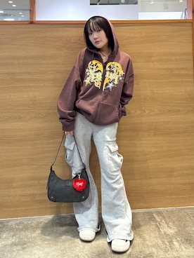 「X-girl（エックスガール）のアイテム」を使った、優羽さん（レディース・154cm）の秋コーディネート