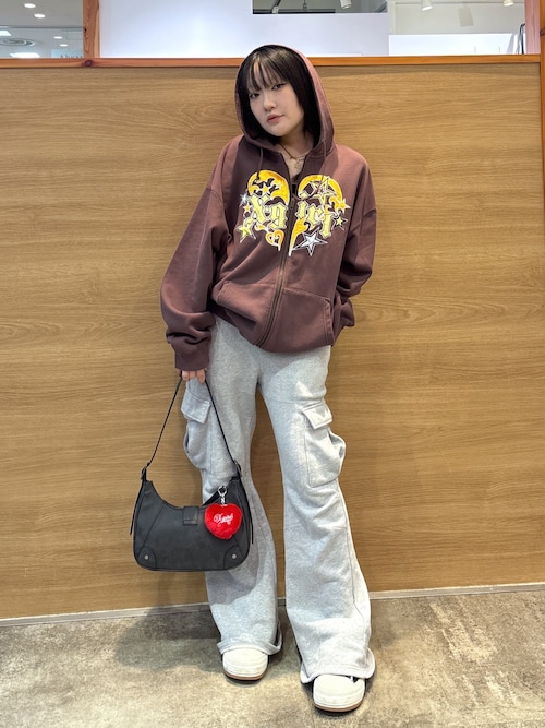 TRIBAL HEART ZIP UP SWEAT HOODIE（パーカー）｜X-girl（エックス