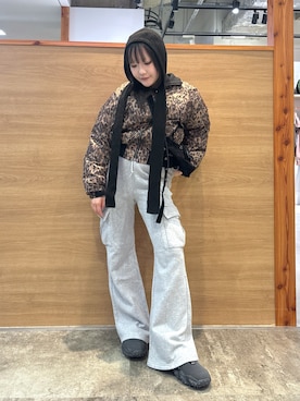 「アイテム（ナイロンジャケット）」を使った、優羽さん（レディース・154cm）の秋コーディネート