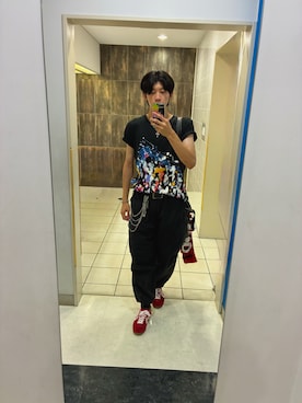 「アイテム（カーゴパンツ）」を使った、ænsk (相互ﾌｫﾛｰ🉑)さん（メンズ・183cm）の夏コーディネート
