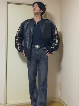 「フレアデニム」｜ænsk(🇰🇷fashion) さん（メンズ・183cm）の秋コーディネート