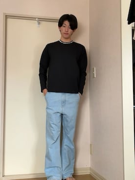 「アイテム（スウェット）」を使った、ænsk(🇰🇷fashion) さん（メンズ・183cm・20代）の秋コーディネート