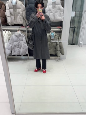 「アイテム（ステンカラーコート）」を使った、ænsk(🇰🇷fashion) さん（メンズ・183cm）の秋コーディネート