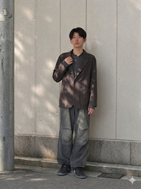 「LION HEART（ライオンハート）のアイテム」を使った、ænsk(🇰🇷fashion) さん（メンズ・183cm）の春コーディネート