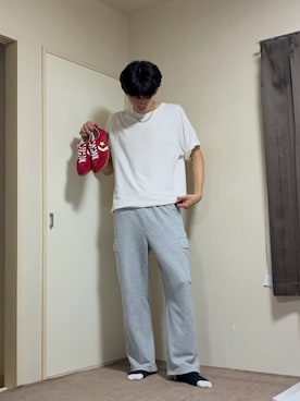 「アイテム（レッグウェア）」を使った、ænsk(🇰🇷fashion) さん（メンズ・183cm）の秋コーディネート