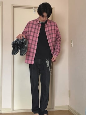 「アイテム（財布/小物）」を使った、ænsk(🇰🇷fashion) さん（メンズ・183cm）の秋コーディネート