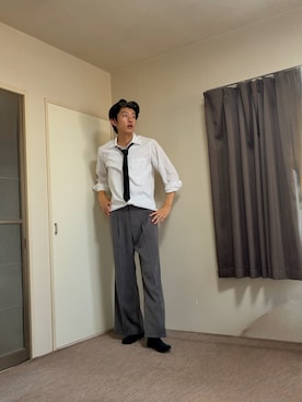 「アイテム（ネクタイ）」を使った、ænsk(🇰🇷fashion) さん（メンズ・183cm）の秋コーディネート