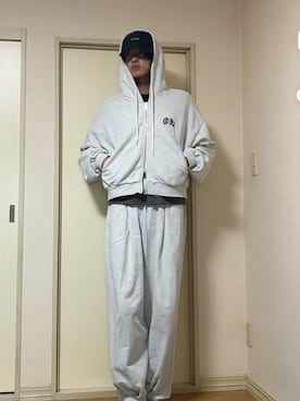 「アイテム（セットアップ）」を使った、ænsk(🇰🇷fashion) さん（メンズ・183cm）の秋コーディネート