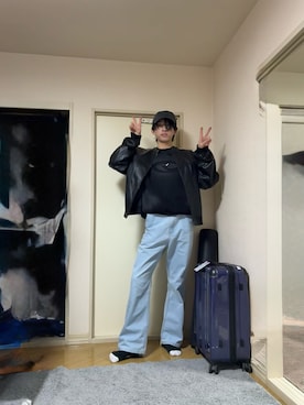 「アイテム（レッグウェア）」を使った、ænsk(🇰🇷fashion) さん（メンズ・183cm）の秋コーディネート