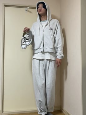 「アイテム（セットアップ）」を使った、ænsk(🇰🇷fashion) さん（メンズ・183cm）の秋コーディネート