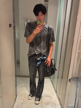 「アイテム（ヘアアクセサリー）」を使った、ænsk(🇰🇷fashion) さん（メンズ・183cm）の秋コーディネート