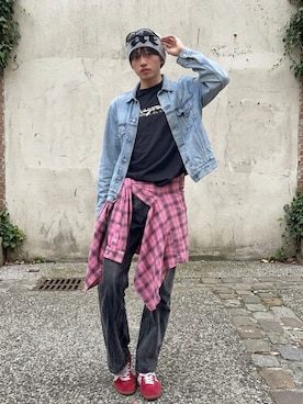 「3.3 Field Trip （3.3フィールドトリップ）のアイテム」を使った、ænsk(🇰🇷fashion) さん（メンズ・183cm）の春コーディネート