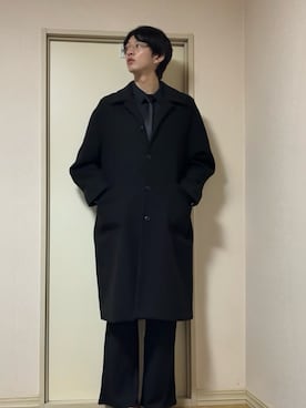 「アイテム（トレンチコート）」を使った、ænsk(🇰🇷fashion) さん（メンズ・183cm・20代）の冬コーディネート