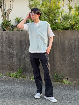 「a.v.v（アーヴェヴェ）のアイテム」を使った、ænsk(🇰🇷fashion) さん（メンズ・183cm）の春コーディネート