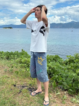 「UMBRO（アンブロ）のアイテム」を使った、ænsk(🇰🇷fashion) さん（メンズ・183cm）の夏コーディネート