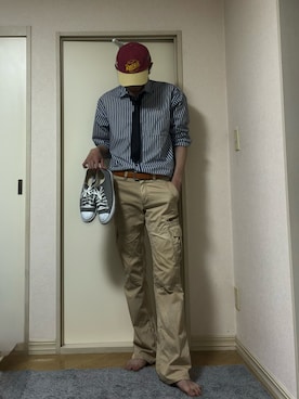 「DAISO（DAISO）のアイテム」を使った、ænsk(🇰🇷fashion) さん（メンズ・183cm）の春コーディネート