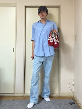「MUCENT（ムセント）のアイテム」を使った、ænsk(🇰🇷fashion) さん（メンズ・183cm）の夏コーディネート